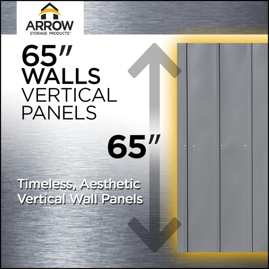 6x5 Blue Grey Steel Storage Shed Outdoor For Garden Tools