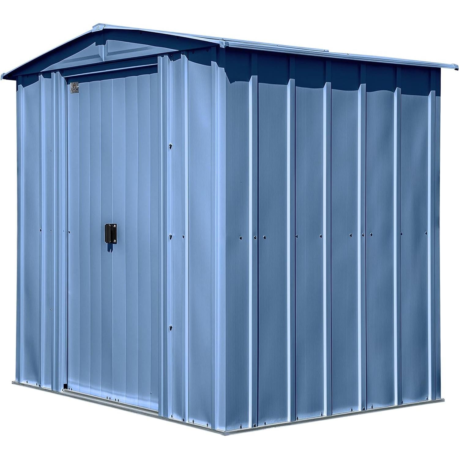 6x5 Blue Grey Steel Storage Shed Outdoor For Garden Tools