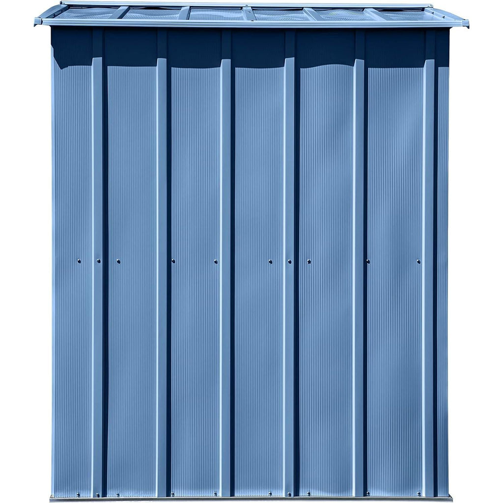 6x5 Blue Grey Steel Storage Shed Outdoor For Garden Tools