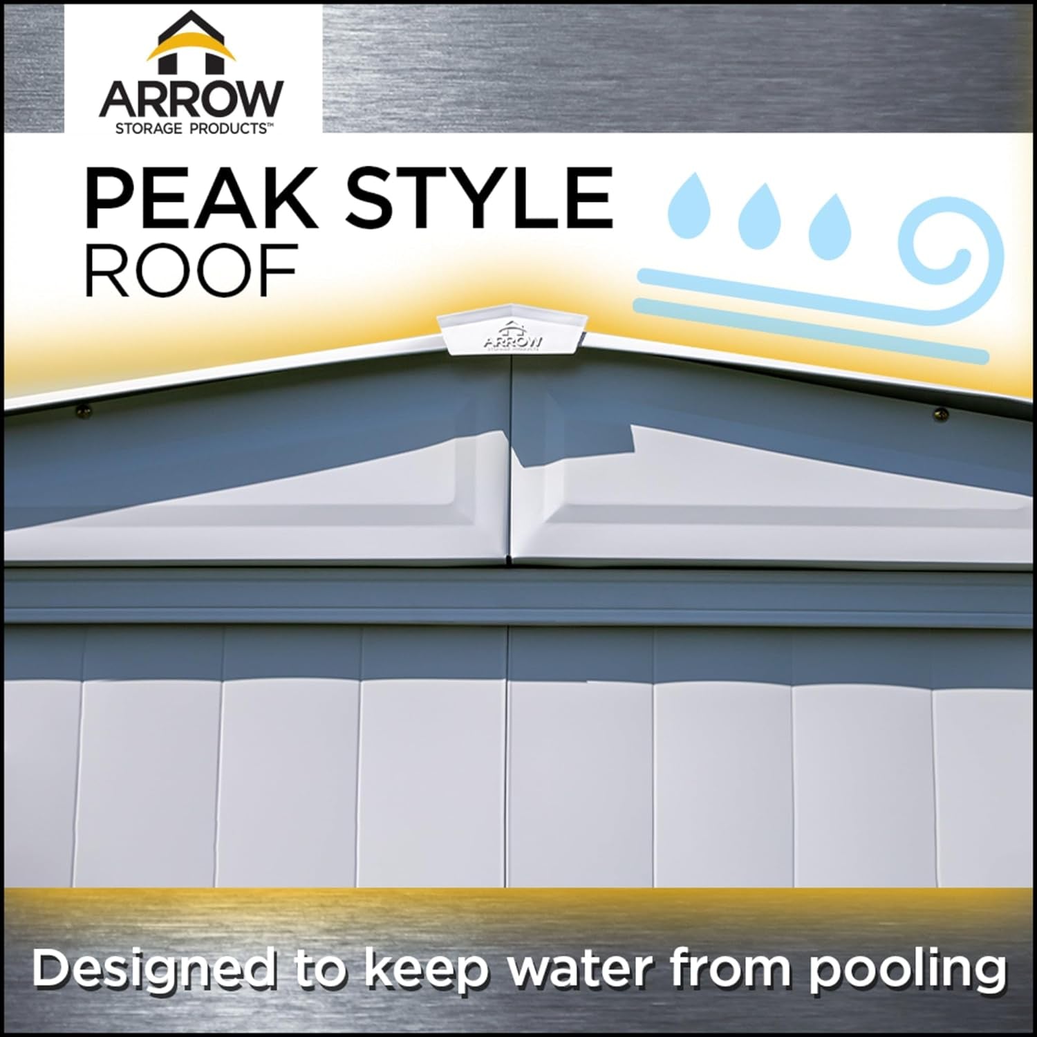 6x5 Blue Grey Steel Storage Shed Outdoor For Garden Tools